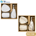 Bathroom Set - Marble Design 3pcs 8.5"x8"