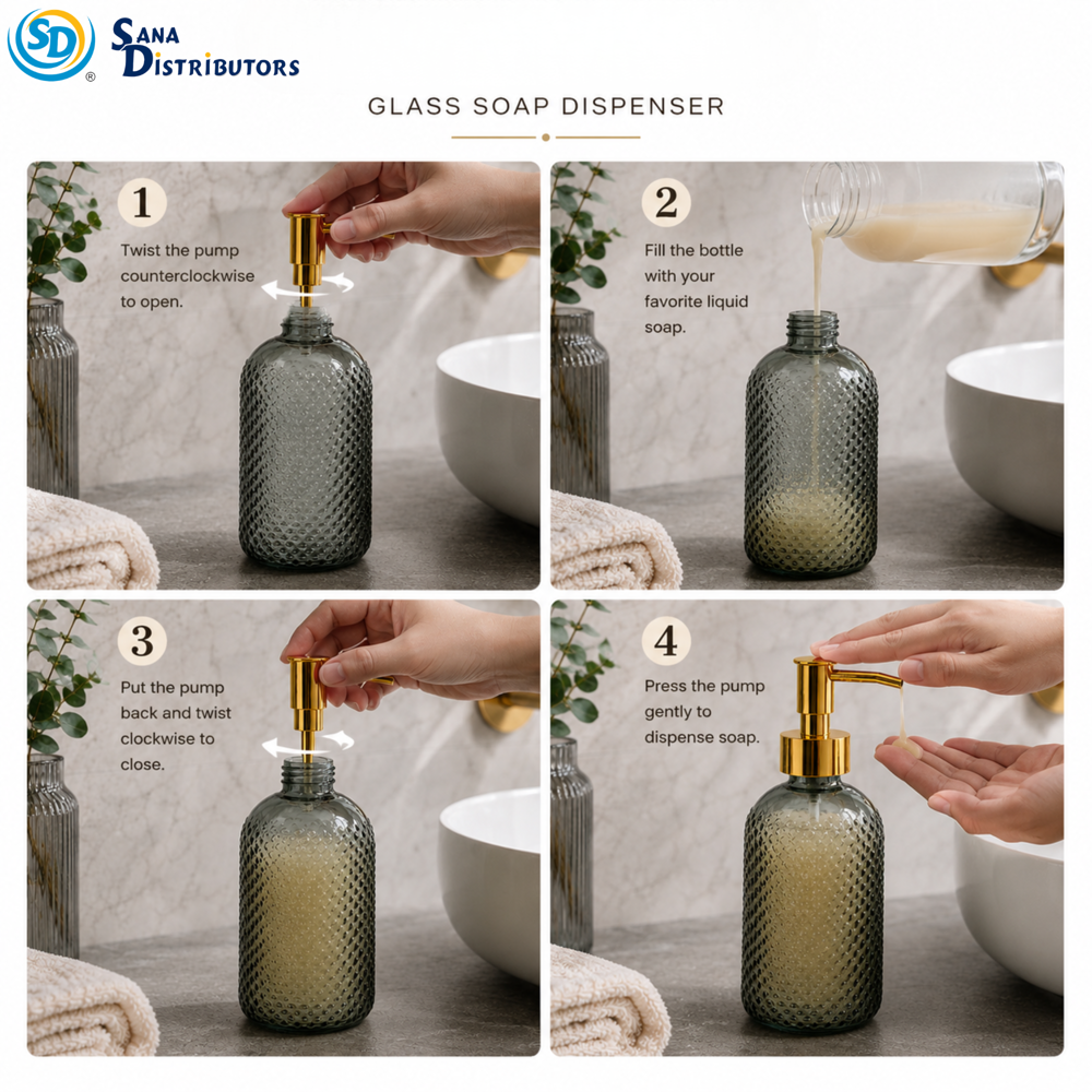 Sd Glass Soap Dispenser 500 mL