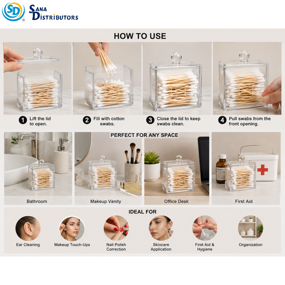 Sd Cotton Swab Dispenser 3.5"