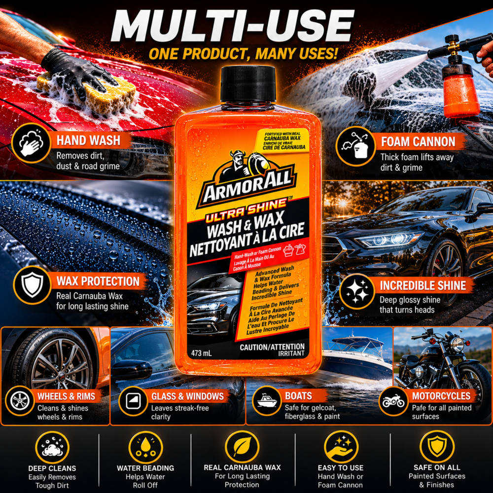 Armor All Ultra Shine Wash & Wax - 473 mL