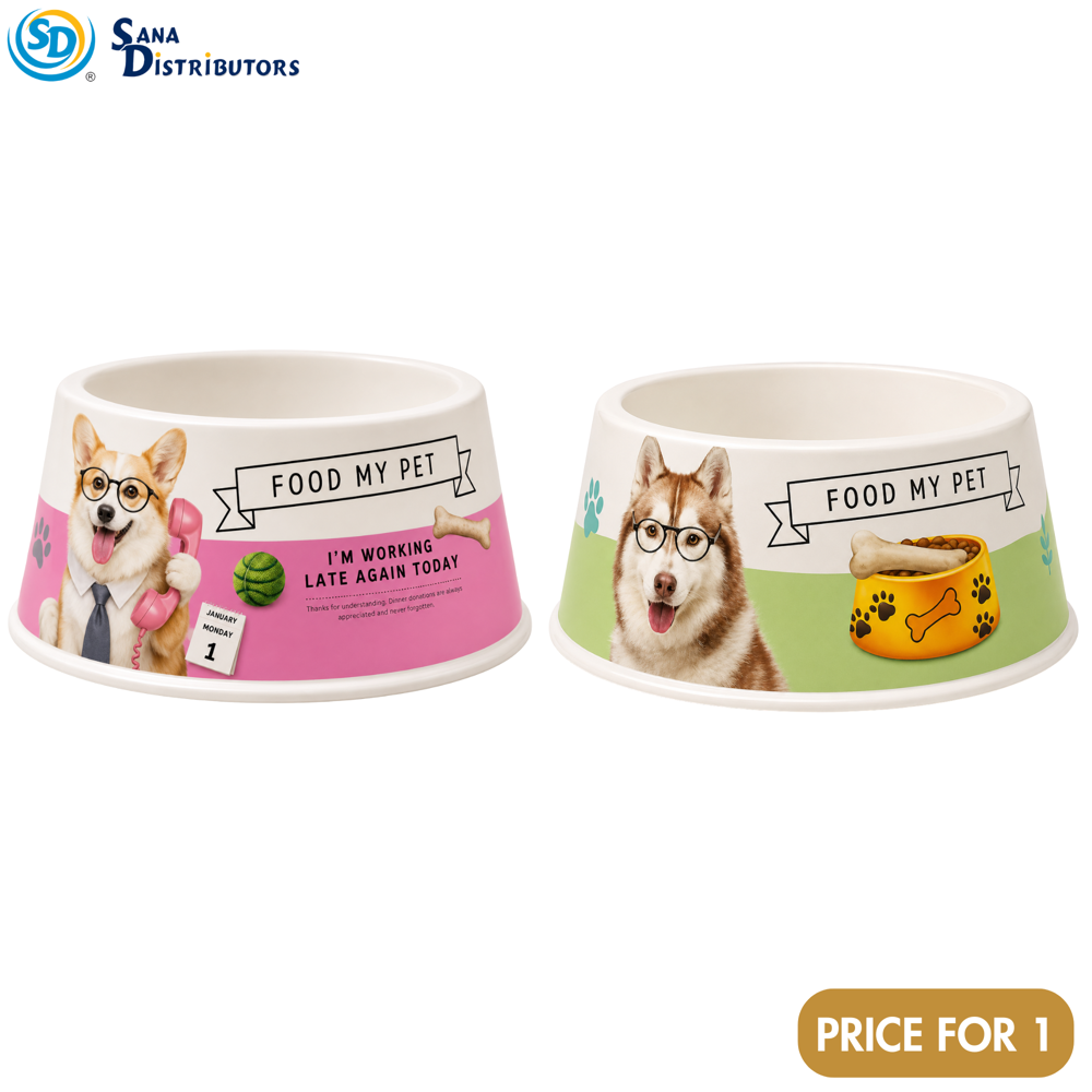 Melamine Pet Bowl 6" - Assorted Design