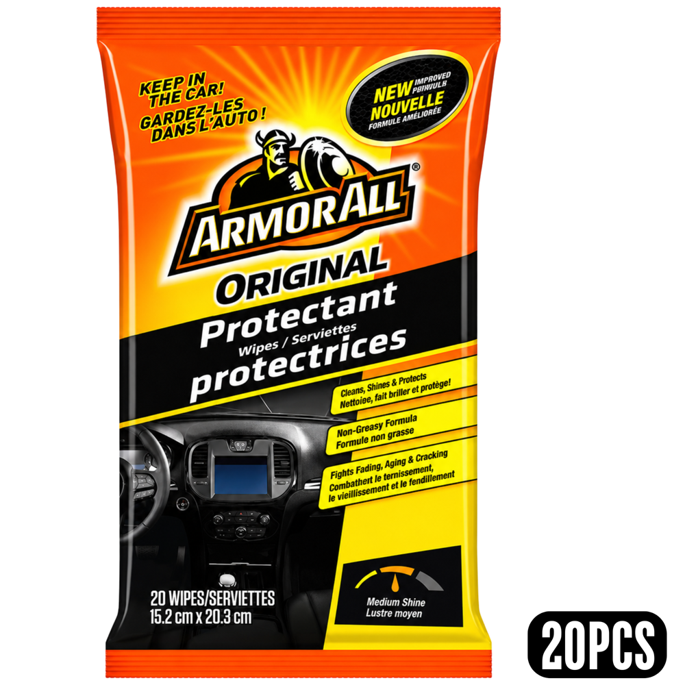Armor All Original Protectant Wipes 20pcs 15.2x20.3CM hh-16604