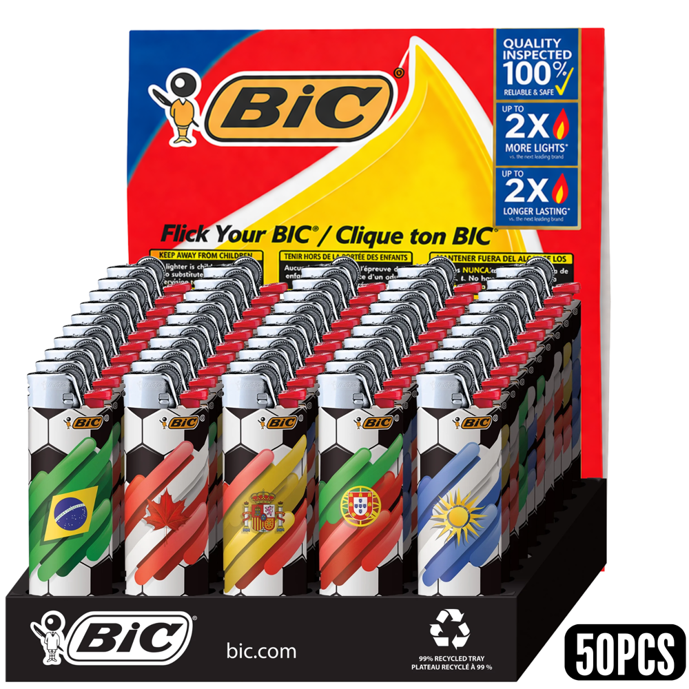 Bic Lighter Maxi Soccer Flag 50pcs