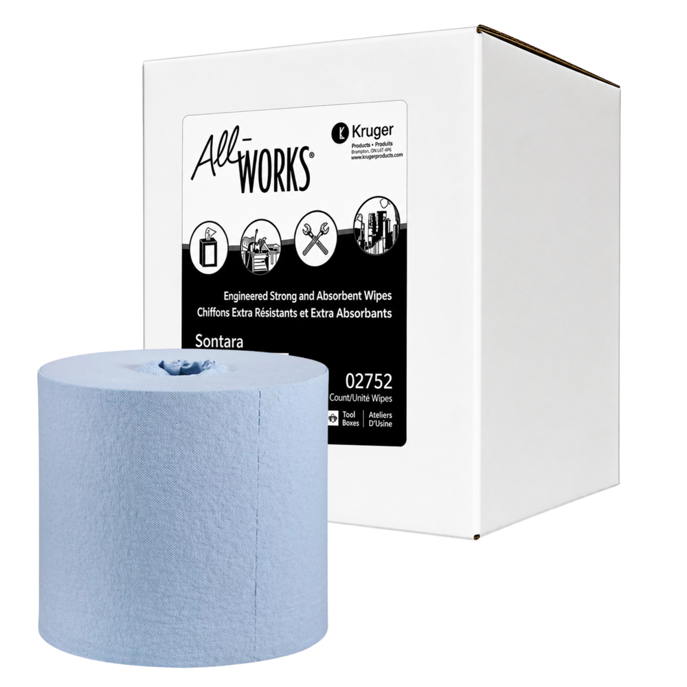 Kruger Blue Roll Strong and Absorbent Wipes