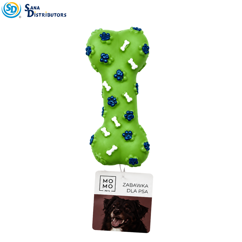 Rubber Bone Squeeze Pet Toys 6" - Assorted Colours