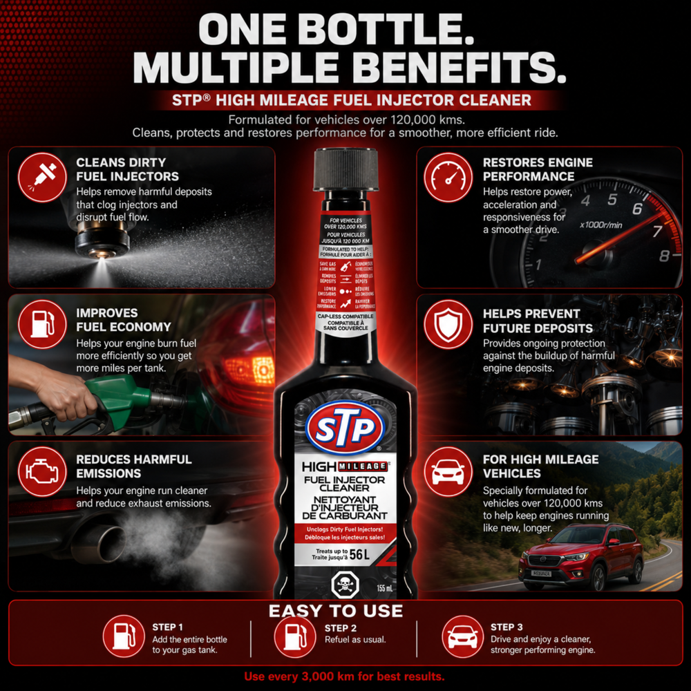 Stp High Mileage Fuel Injector Cleaner 155 mL