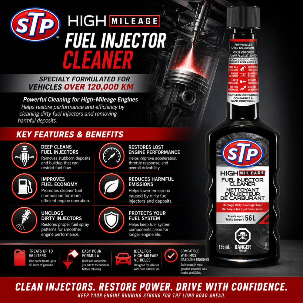 Stp High Mileage Fuel Injector Cleaner 155 mL