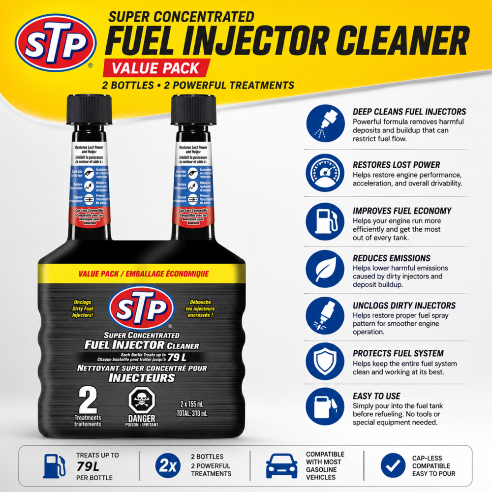 Stp Super Concentrated Fuel Injector Cleaner 155 ml/BOTTLE- 2 Pcs ($5.49 per Unit)