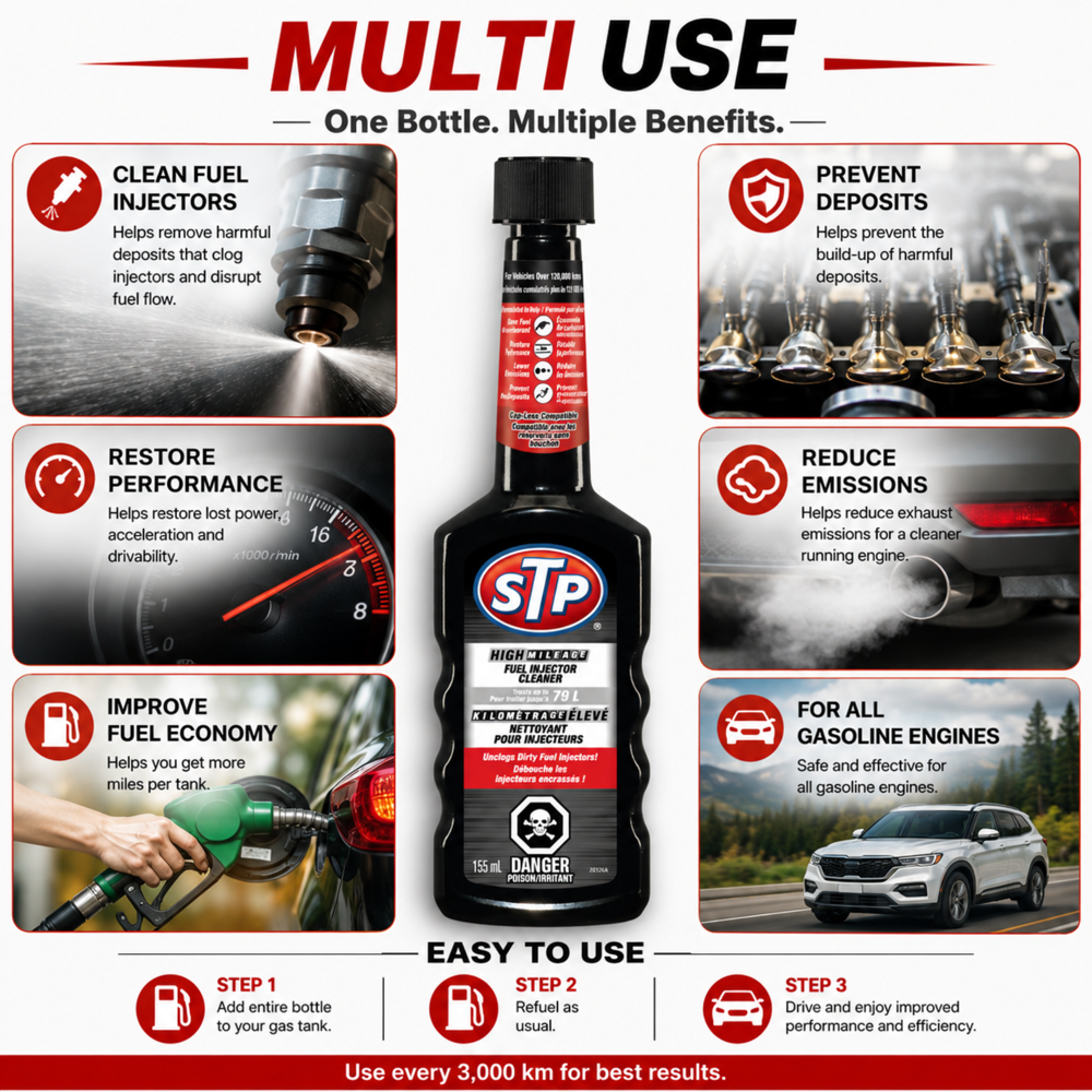Stp High Mileage Fuel Injector & Carburetor Treatment 155 mL