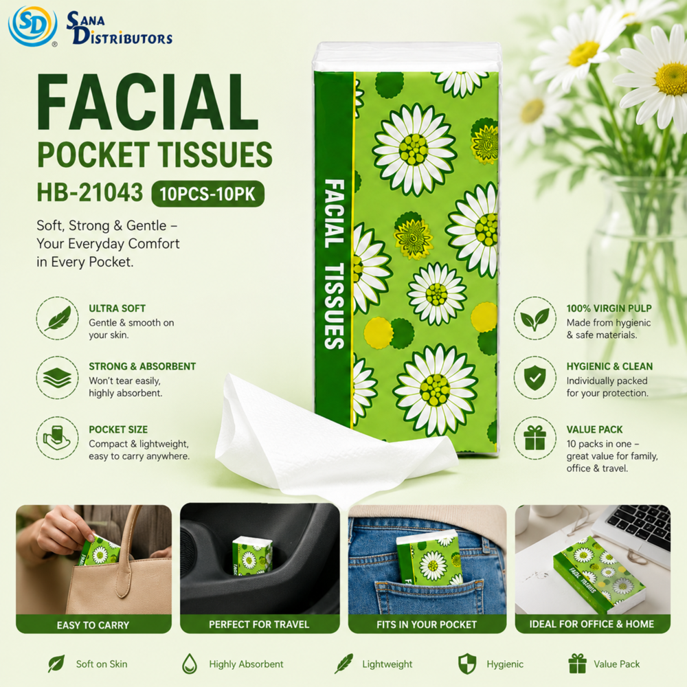 Facial Pocket Tissues hb-21043 10pcs-10pk