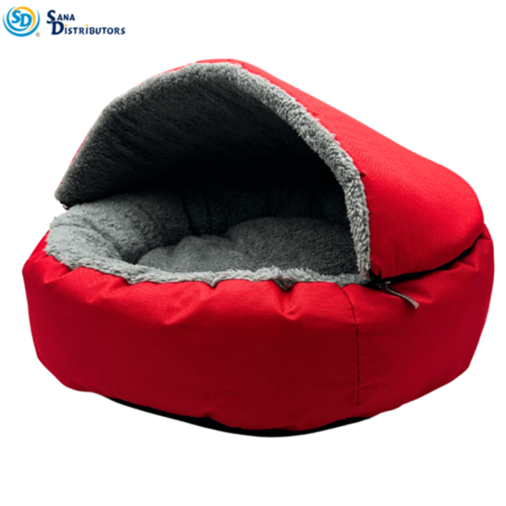 Pet Bed - Removal Hood W/ Zipper [20" x 18" x 5"]