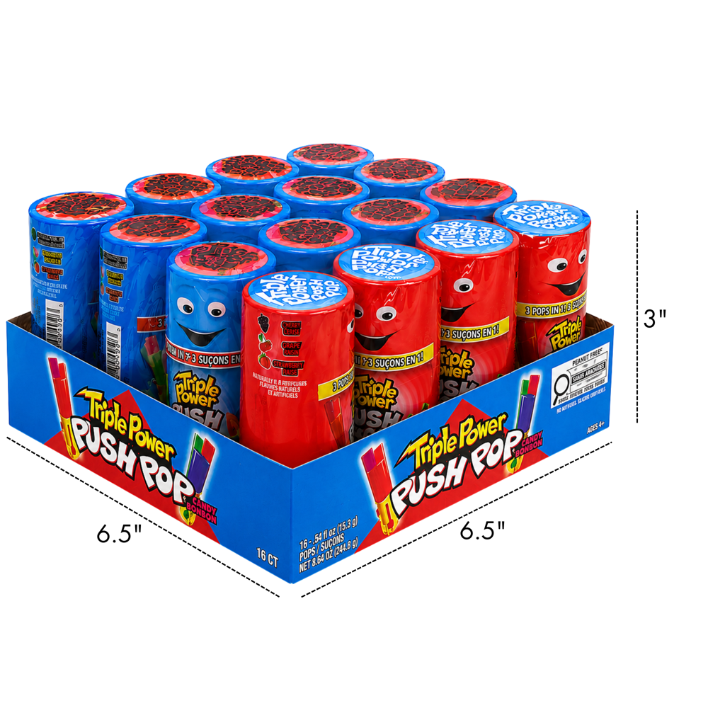 Triple Power Push Pop 16pcs ($2.49 per Unit) [exp:04/2028]
