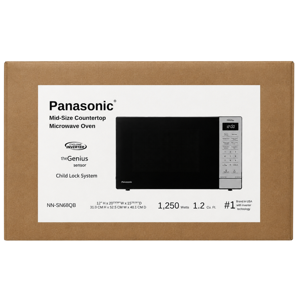 Panasonic Microwave Oven - Black- 1250w #nn-sn68qb (Ref.)