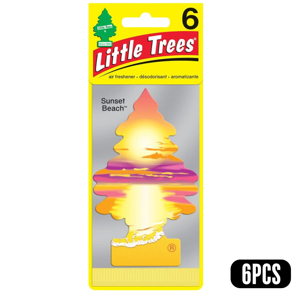Little Trees Car Freshener Sunset Beach 6pcs