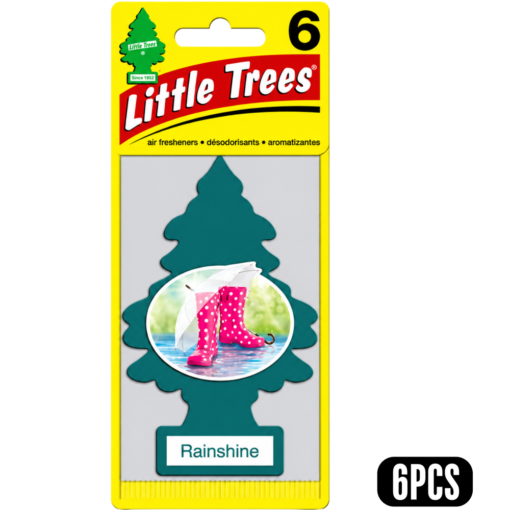 Little Trees Car Freshener Rainshine 6pcs