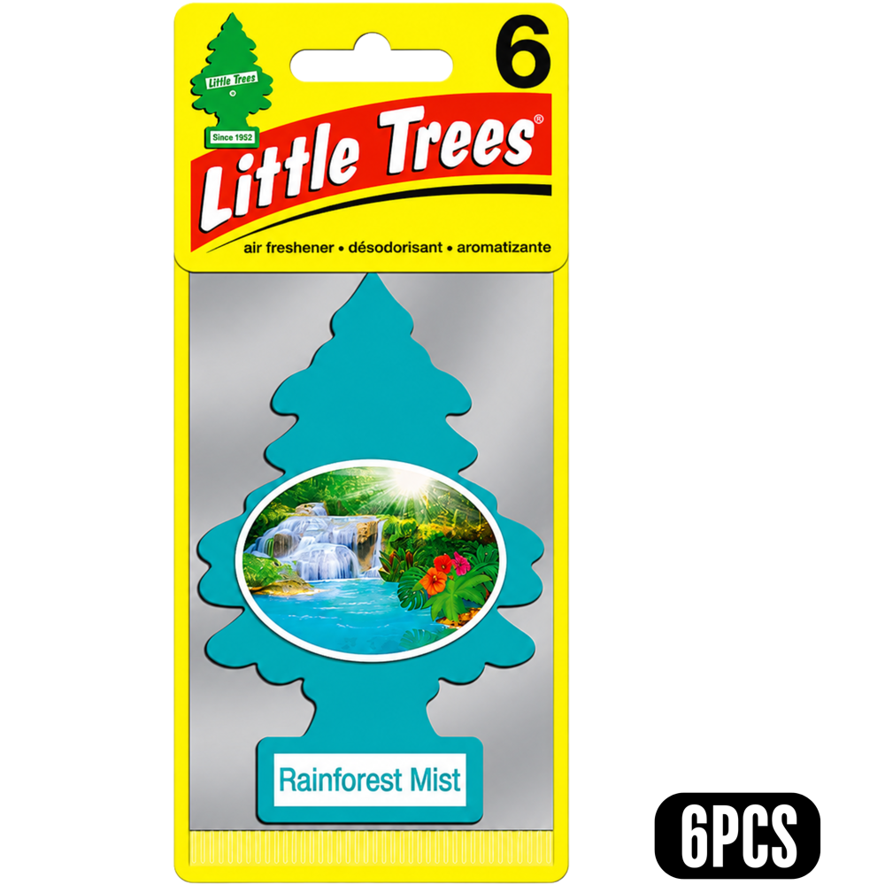 Little Trees Car Freshener Rainforest Mist 6pk- hh-18326rm