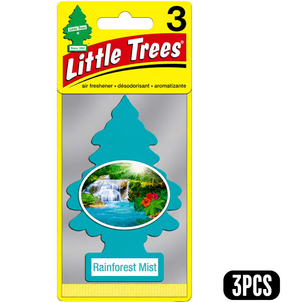 Little Trees Car Freshener Rainforest Mist 3pcs