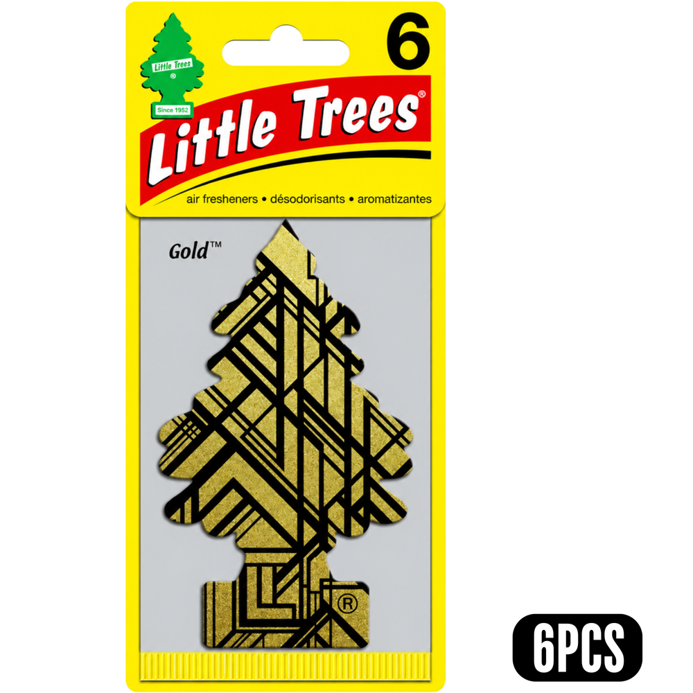 Little Trees Car Freshener Gold 6pcs