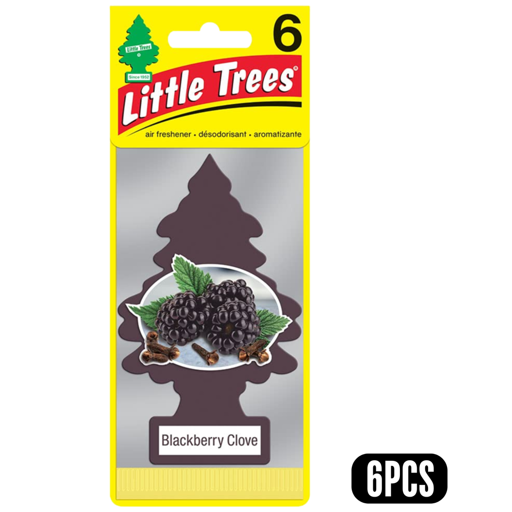 Little Trees Car Freshener Blackberry Clove 6pk - hh-18275bc