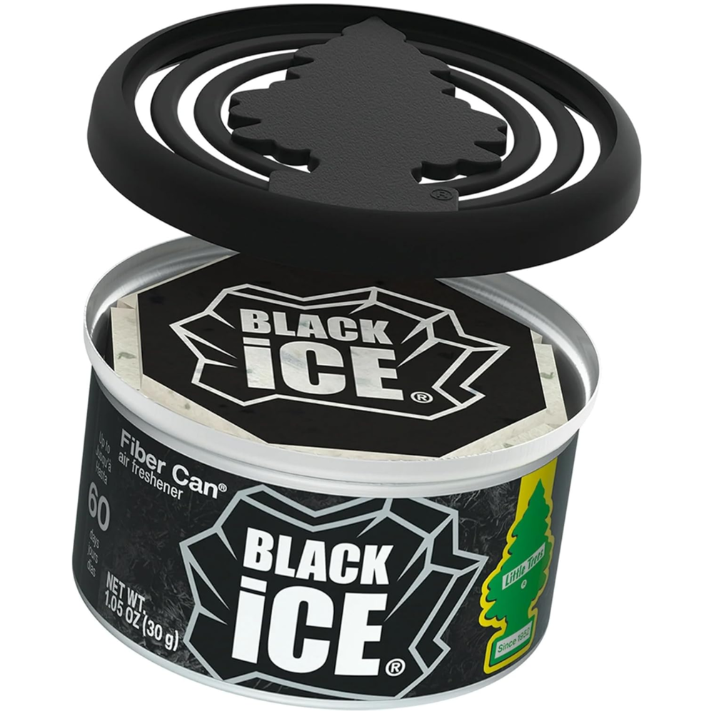 Little Trees Car Freshener Fiber Can- Black Ice