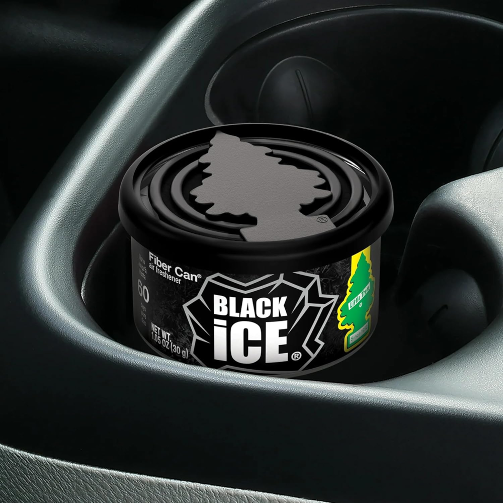 Little Trees Car Freshener Fiber Can- Black Ice