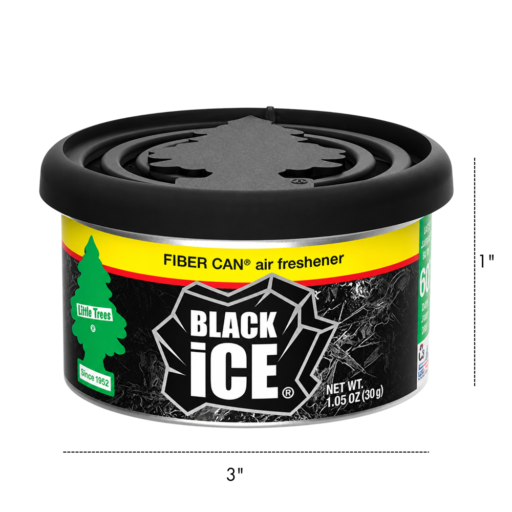 Little Trees Car Freshener Fiber Can- Black Ice