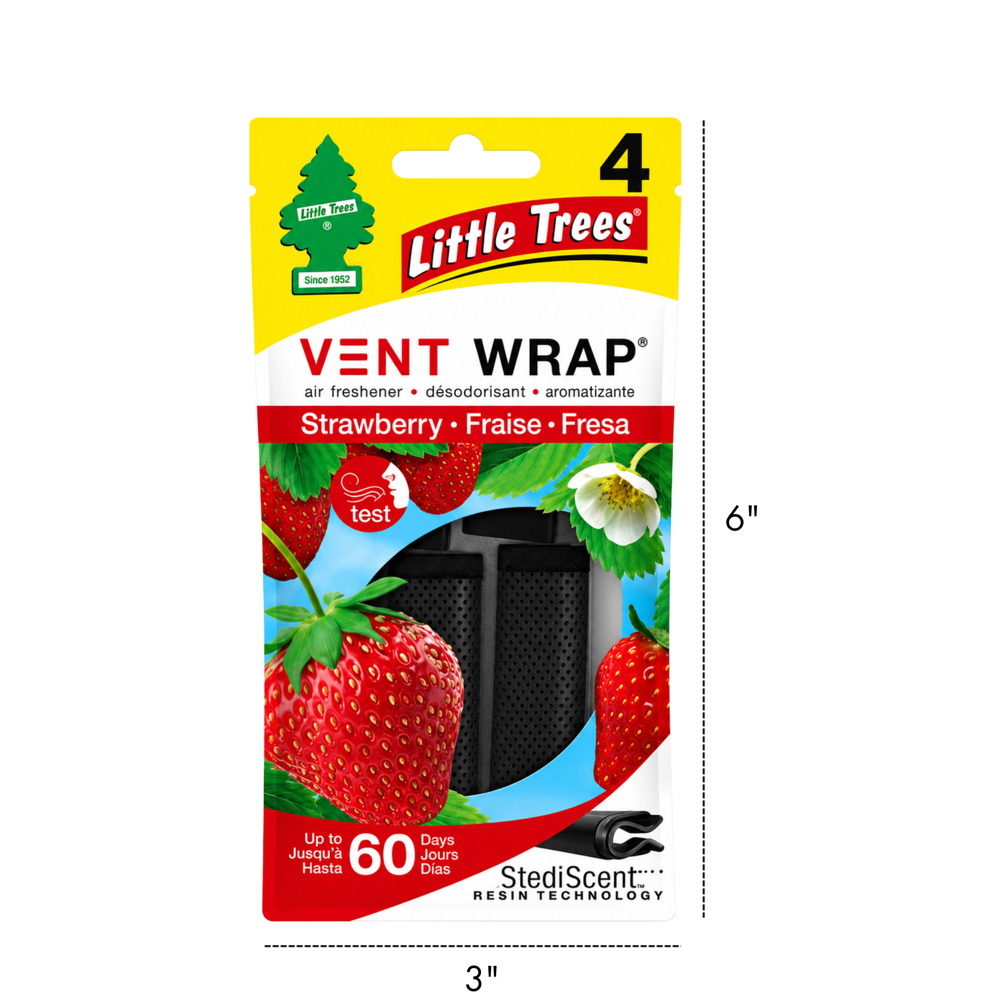 Little Trees Car Freshener Vent Wrap-strawberry