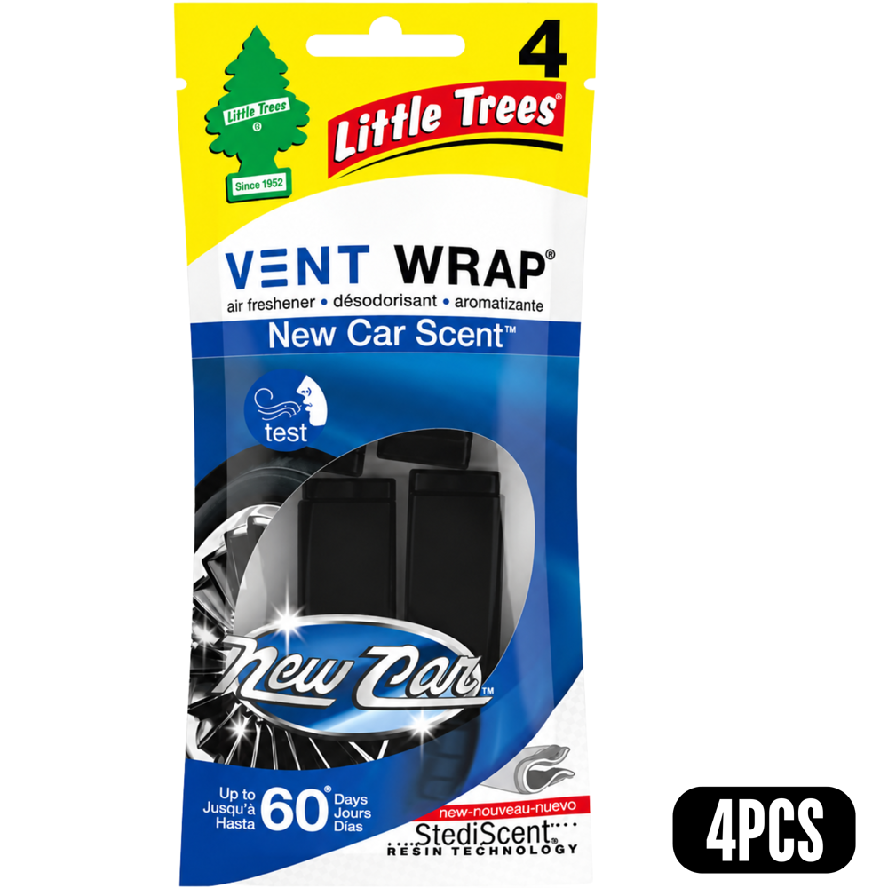 Little Trees Car Freshener Vent Wrap-new Car 4pcs