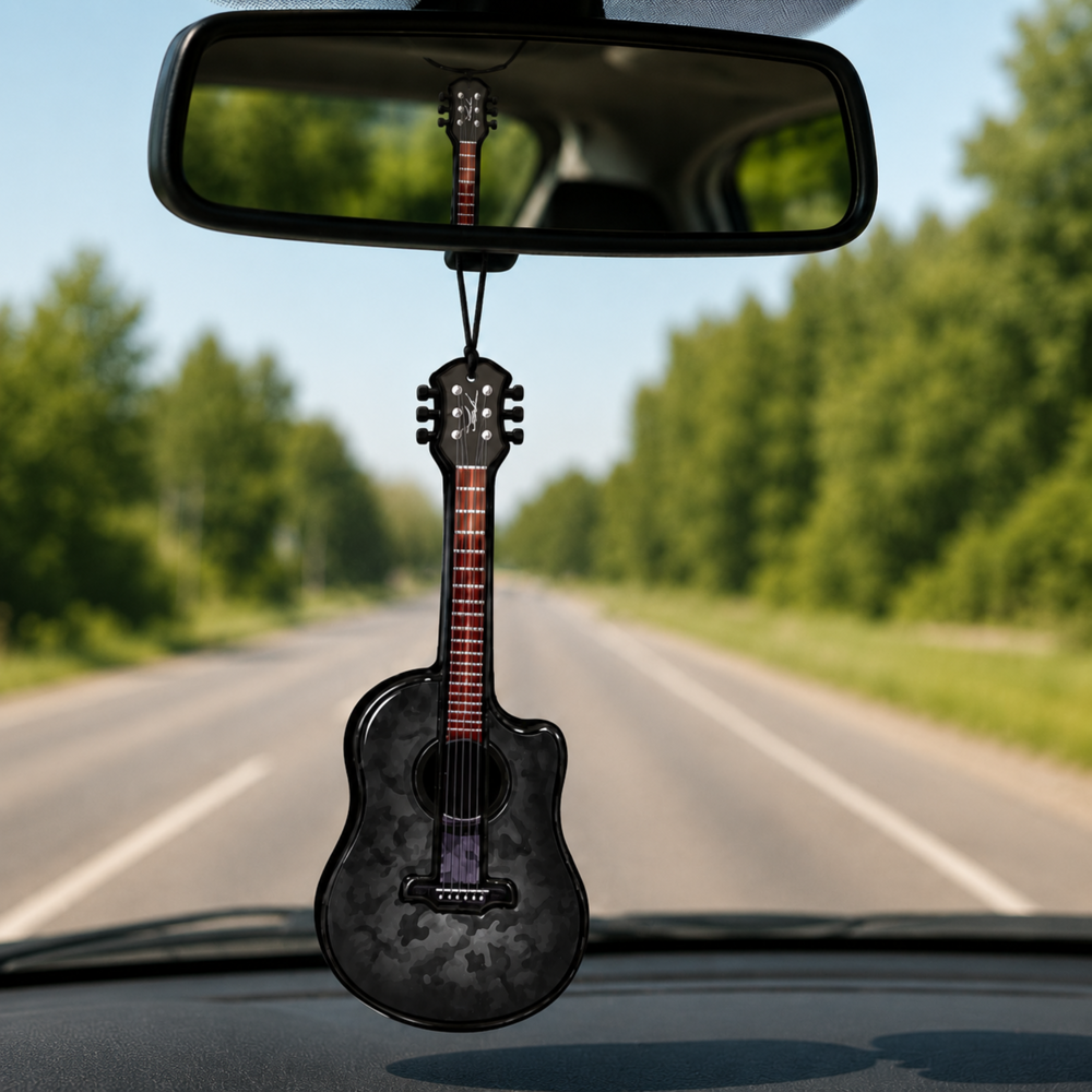 Driven - Hanging Car Air Freshener - Black Out Guitar
