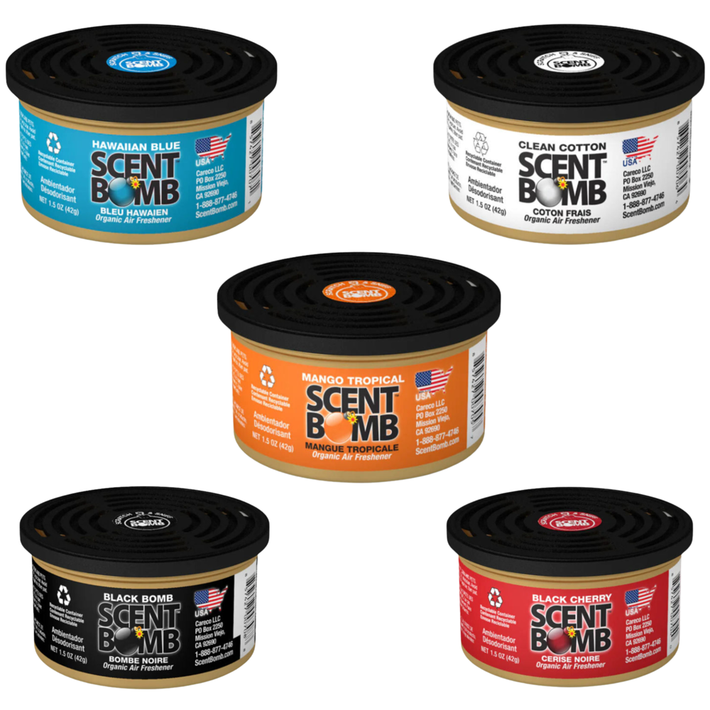 Scent Bomb Organic Air Freshener Cans Display 42 g ($34.68 for 12pc Display)