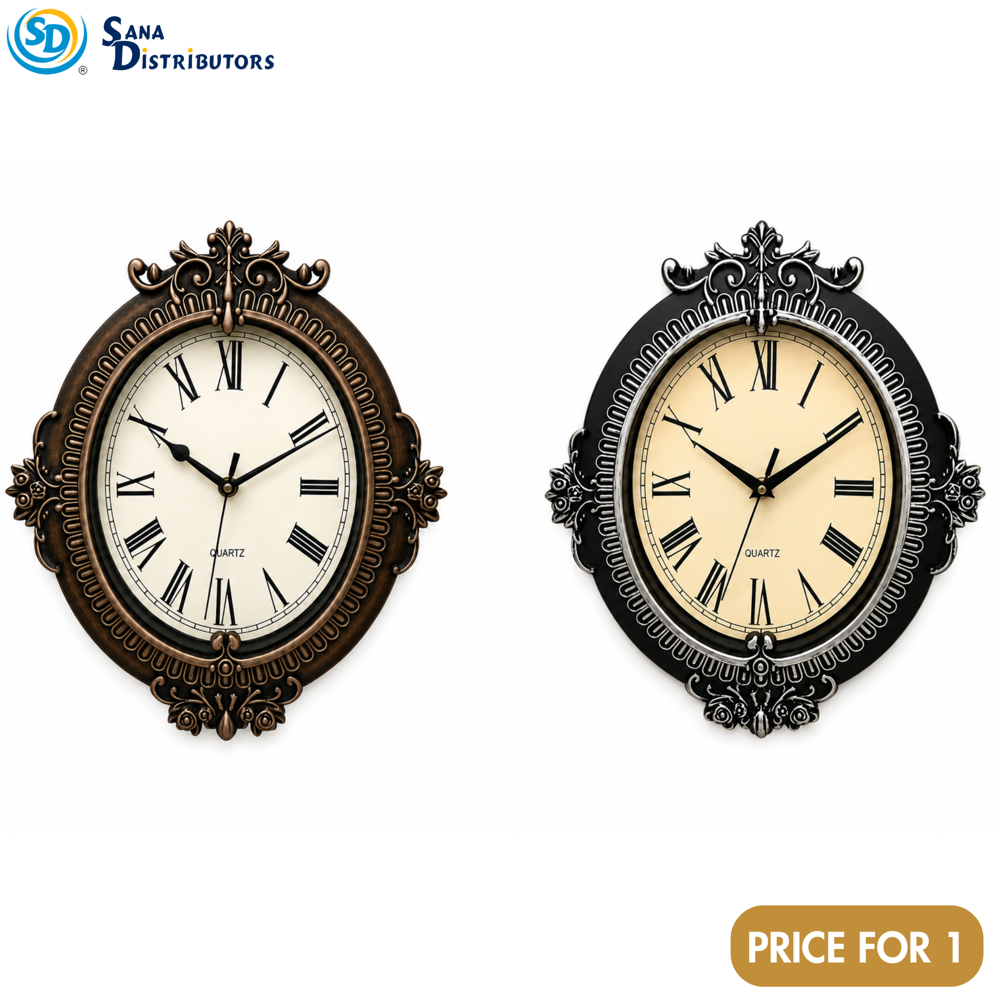 Elegant Wall Clock - Oval