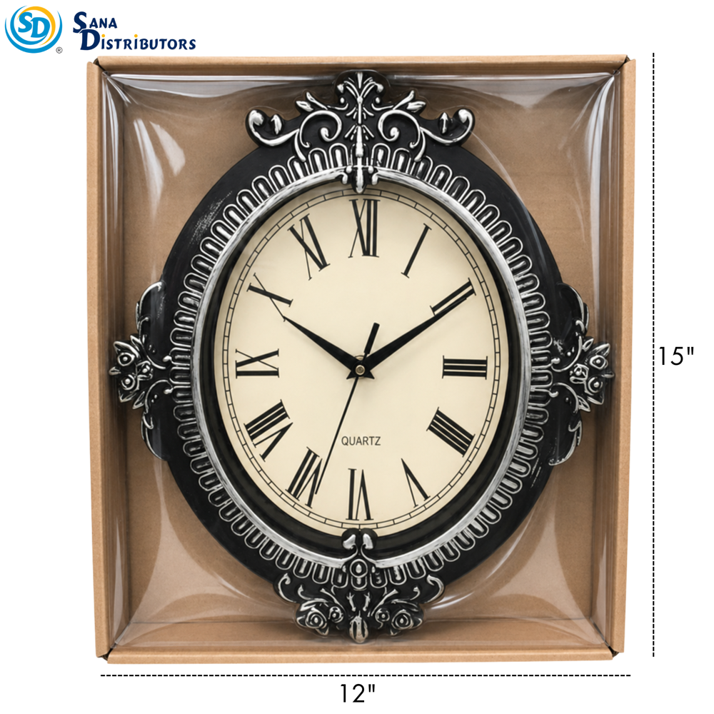 Elegant Wall Clock - Oval