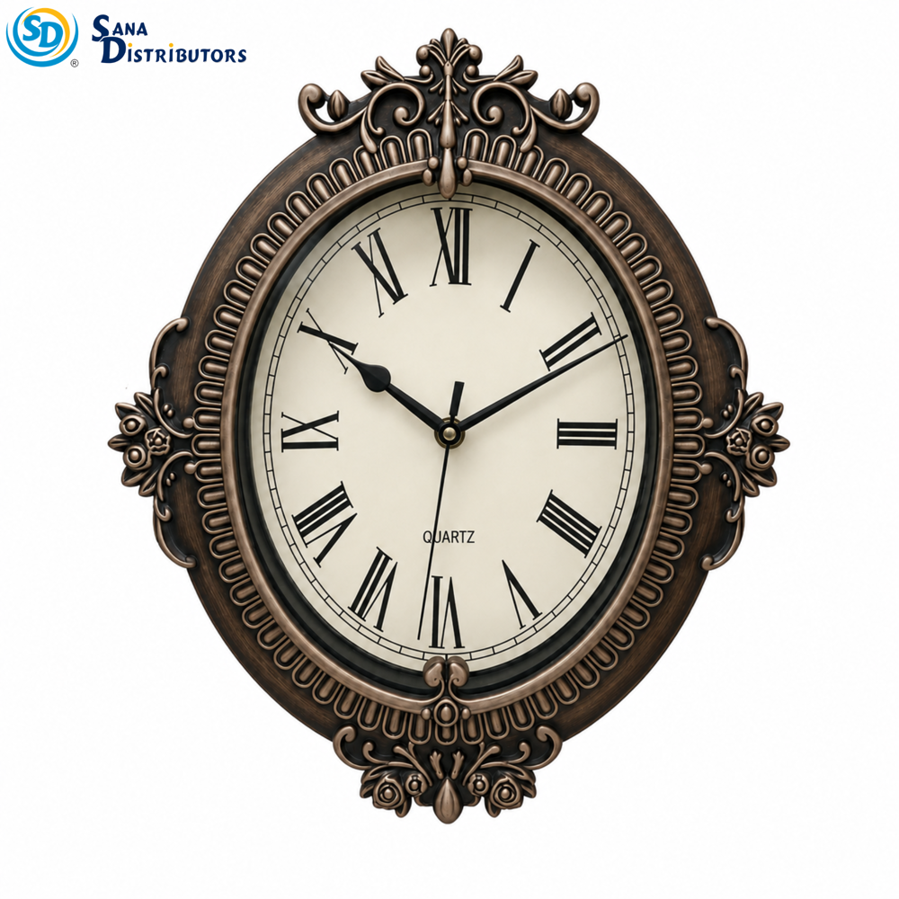 Elegant Wall Clock - Oval