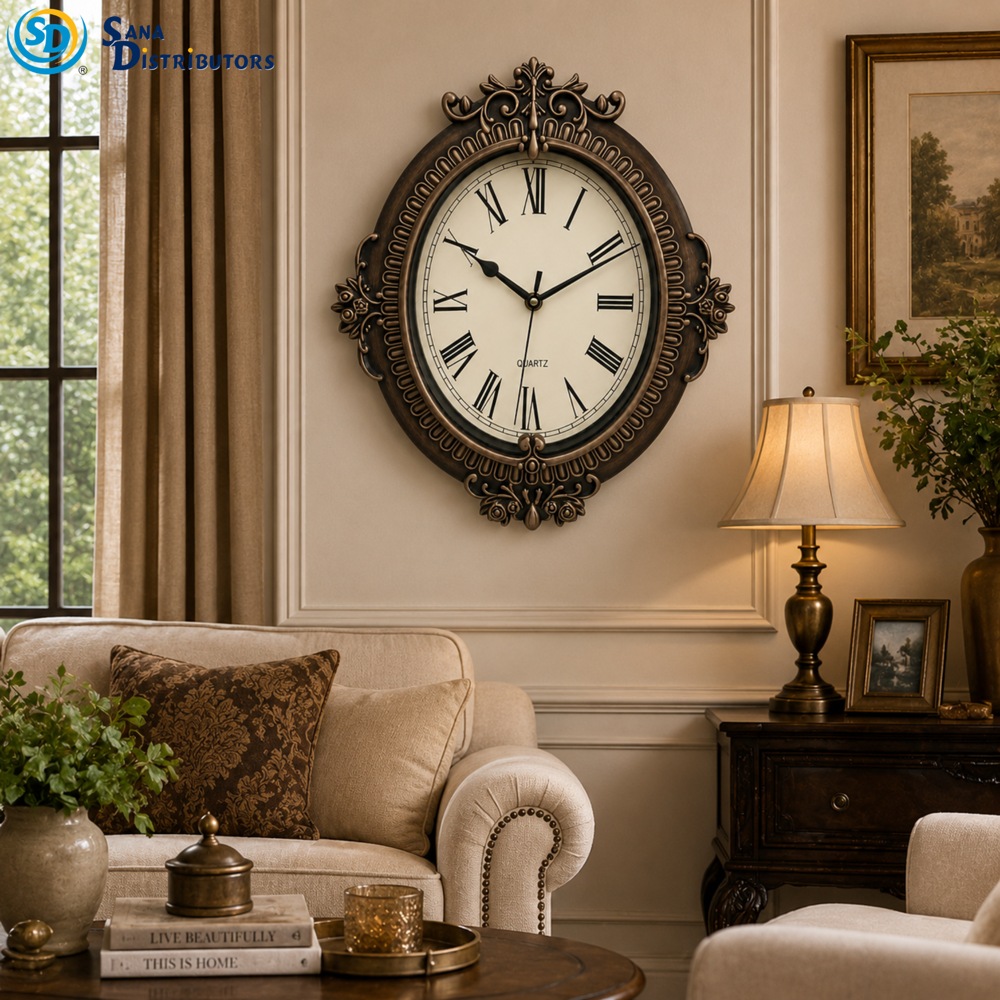 Elegant Wall Clock - Oval