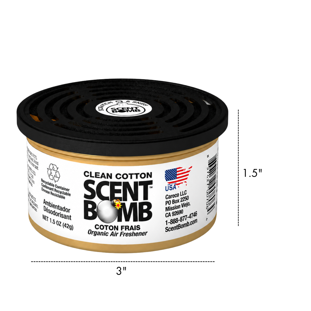 Scent Bomb Fiber Can 42 g - Clean Cotton