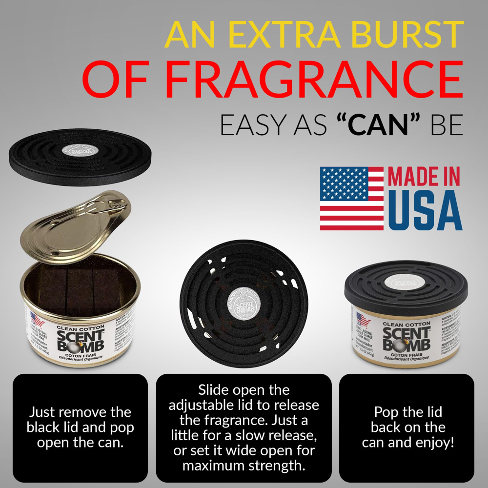 Scent Bomb Fiber Can 42 g - Clean Cotton