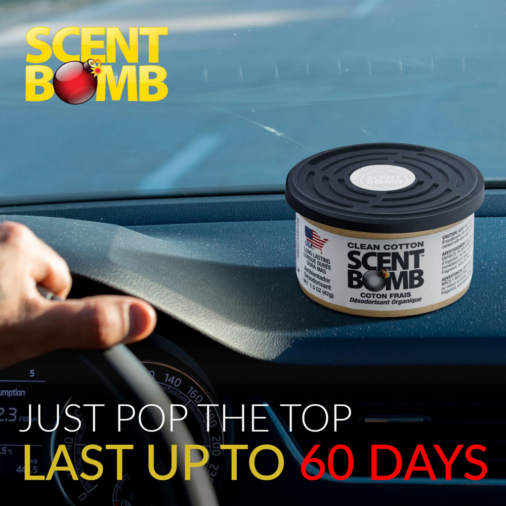 Scent Bomb Fiber Can 42 g - Clean Cotton