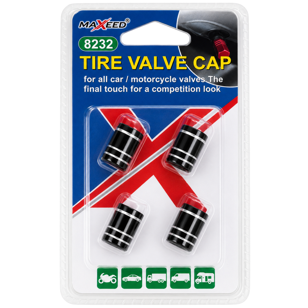 Tire Valve Cap 4pcs-black