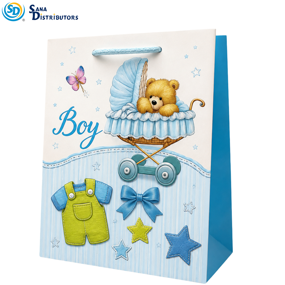 Baby Shower Gift Bags - Small - Assrtd. 12pcs ($0.41 per Unit