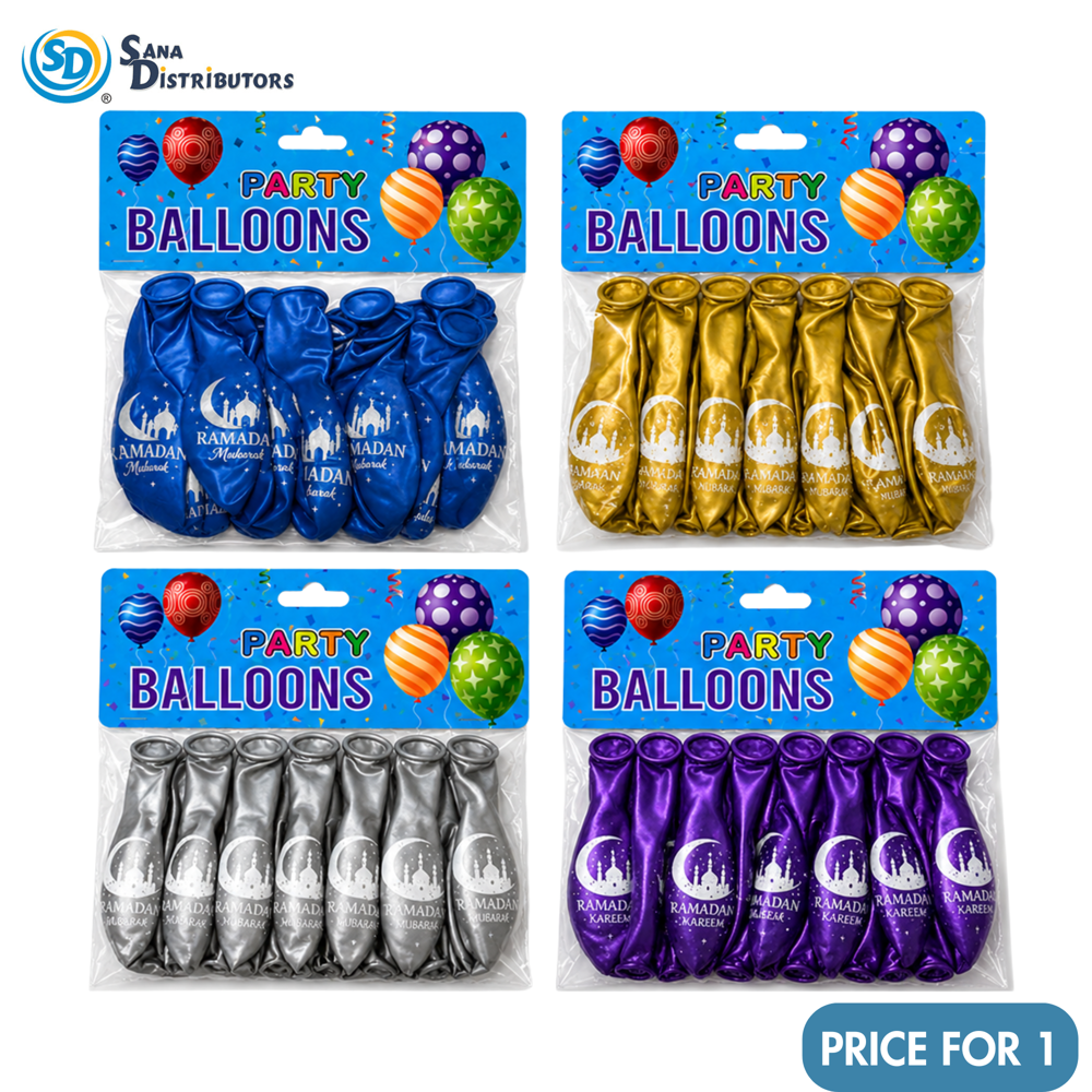 Ramadan Mubarak Balloon 10pcs Assorted