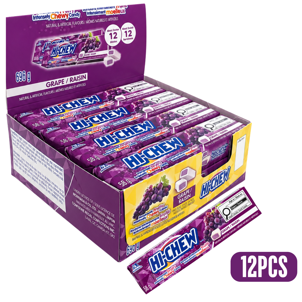Hi-chew Grape Candy 696 g 12pcs ($1.66 per Unit) [exp:06/2027]