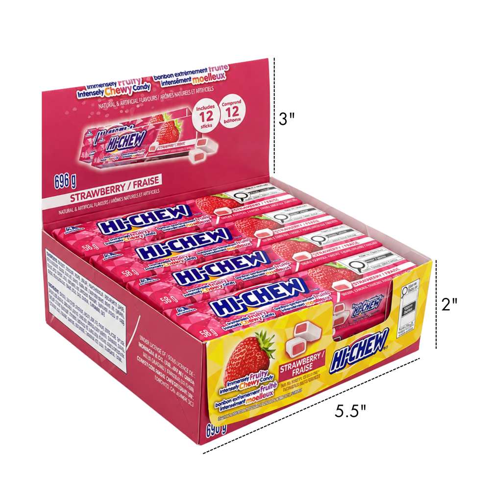 Hi-chew Strawberry Candy 696 g 12pcs ($1.66 per Unit) [exp:06/2027]