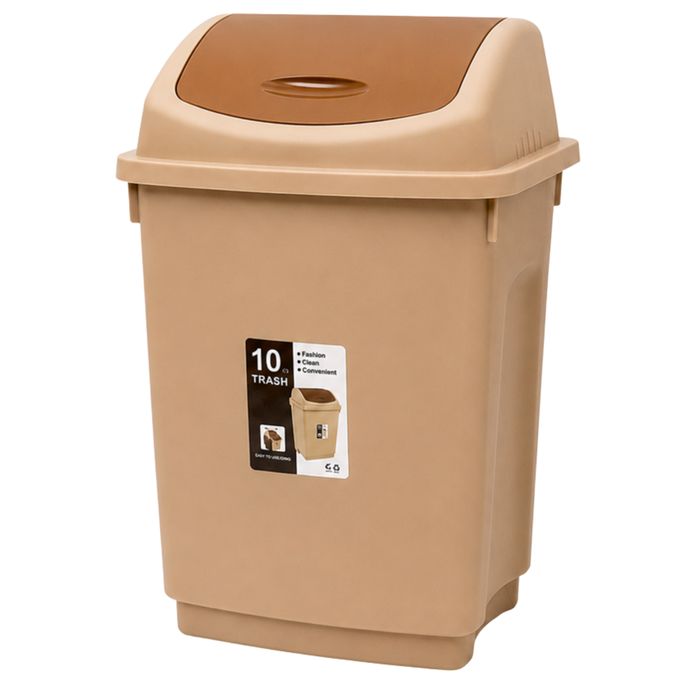 Plastic Dustbin 10 L [14" x 9" x 5"]