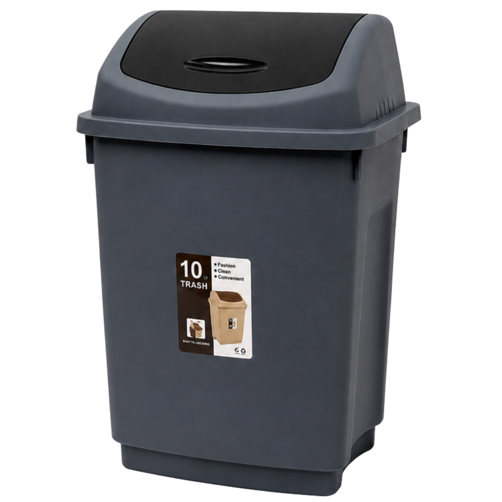 Plastic Dustbin 10 L [14" x 9" x 5"]