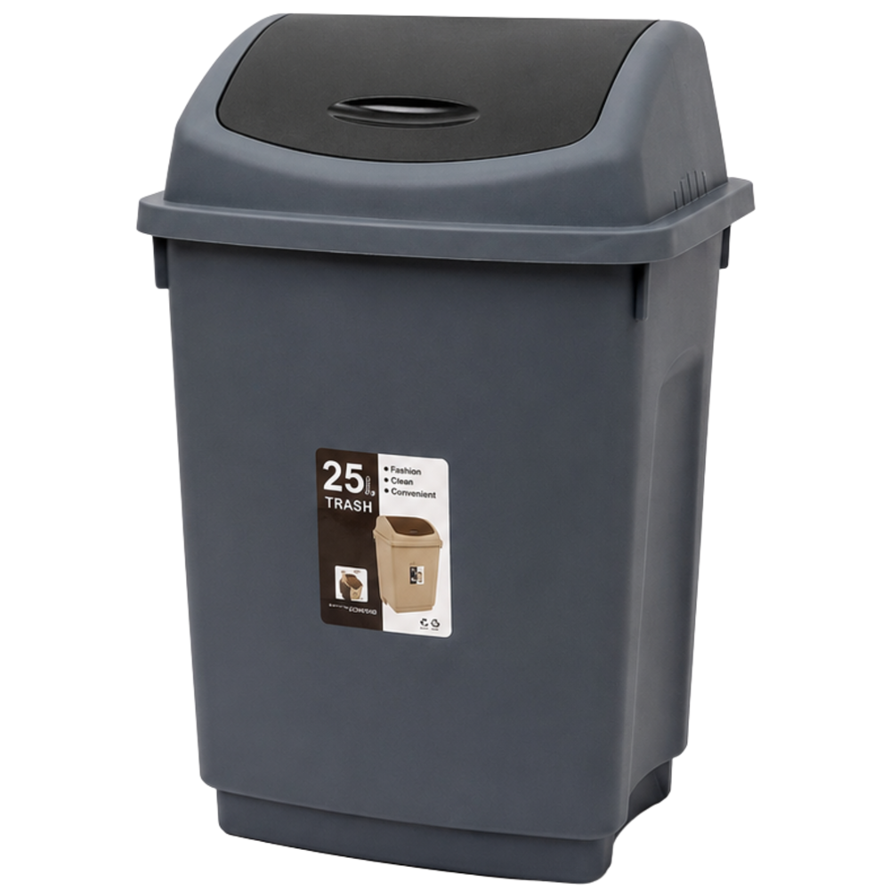 Plastic Dustbin 25 L [18" x 13" x 9"]