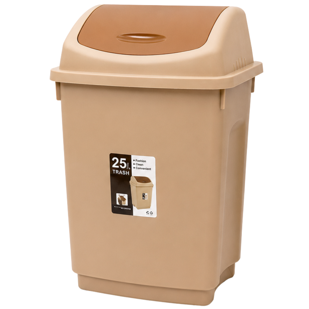 Plastic Dustbin 25 L [18" x 13" x 9"]