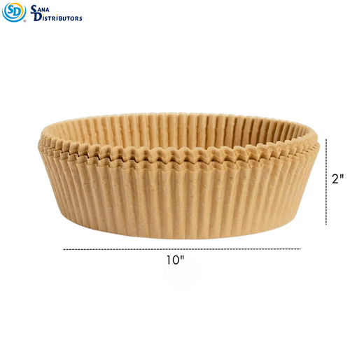 Air Fryer Paper Liner - Round- 10"x2" 50pcs