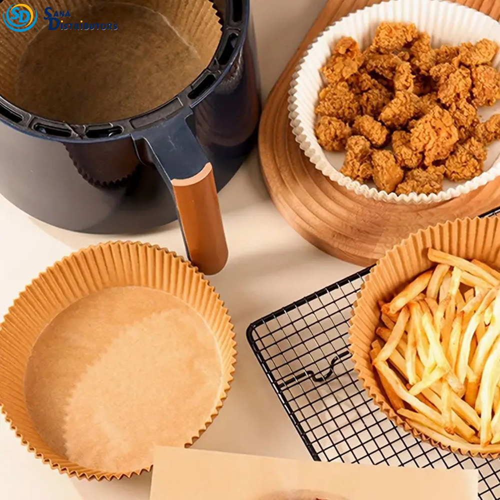 Air Fryer Paper Liner - Round- 10"x2" 50pcs
