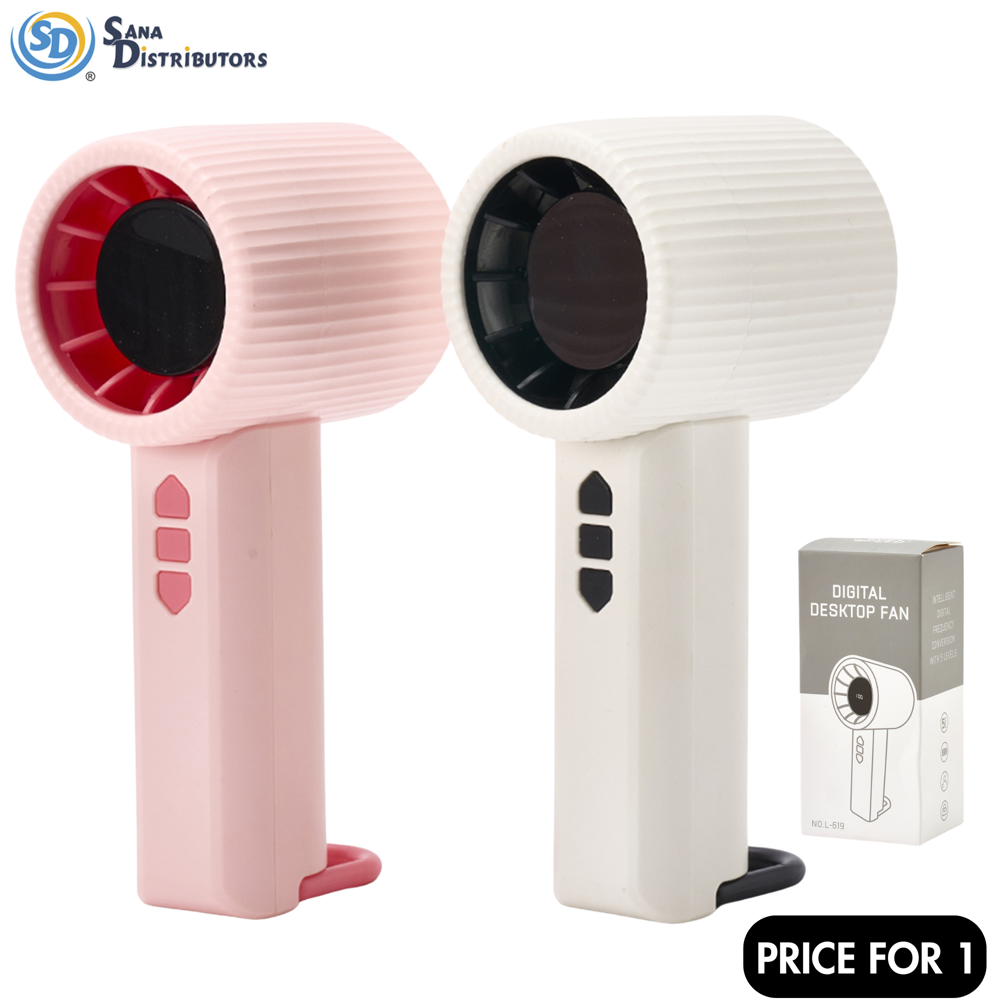 Rechargeable Digital Desktop Mini Fan Ass.color