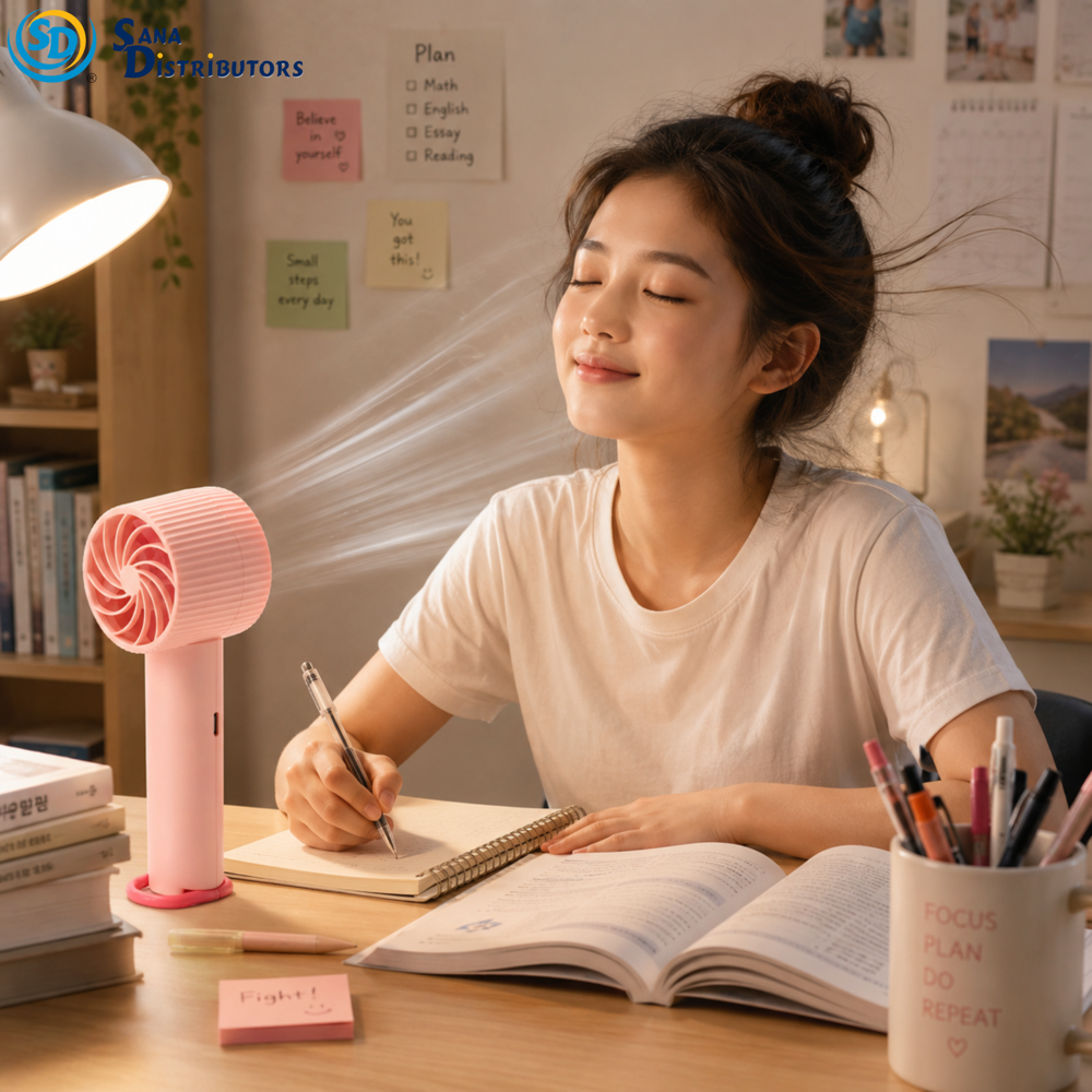 Rechargeable Digital Desktop Mini Fan Ass.color